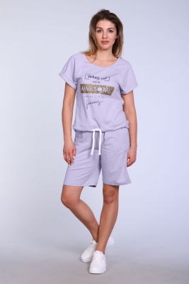 Костюм женский с шортами 299 лавандовый